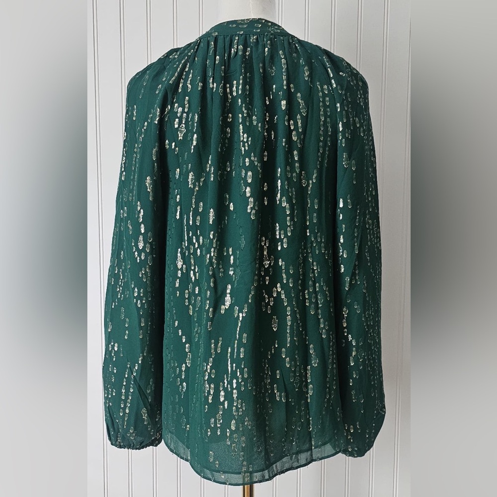 Lilly‎ Pulitzer Silk Long Sleeve Button Up Blouse Size XS - Picture 3 of 12